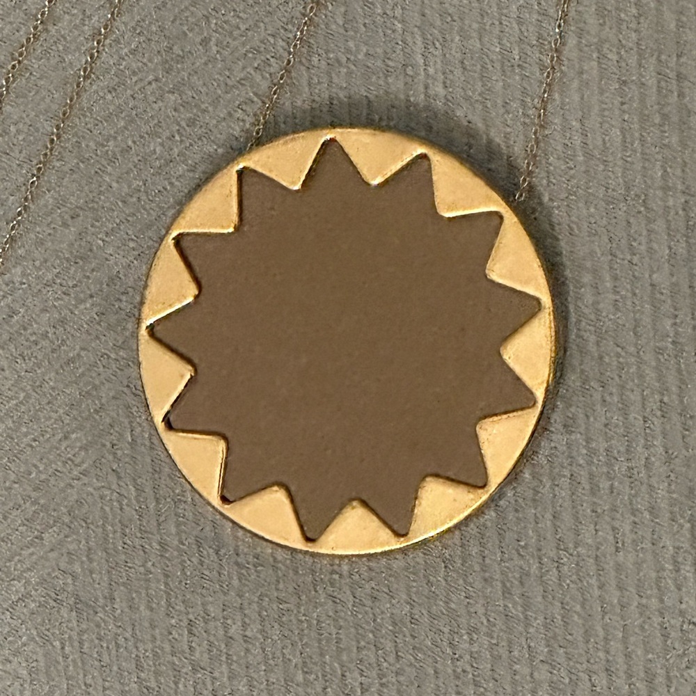 House of Harlow 1960 Gold and Gray Sunburst Pendant Necklace